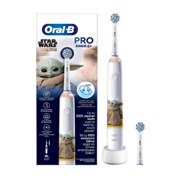Oral-B Elektrische Tandenborstel Pro 3 Junior Yoda 1 Stuk + 1 Opzetborstel