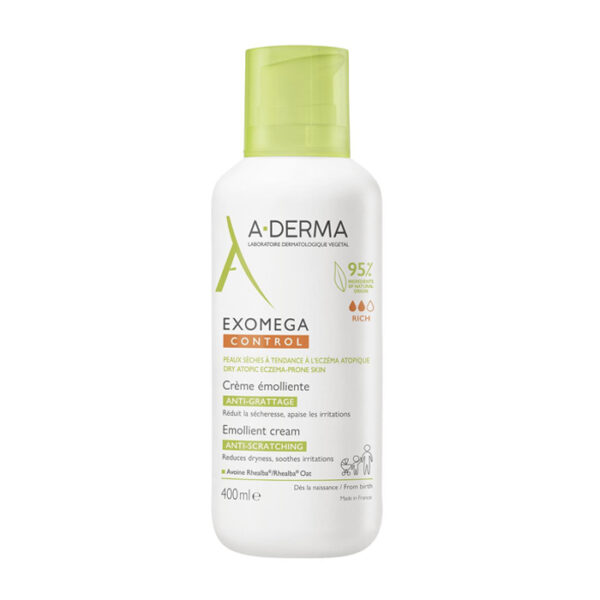 A-Derma Exomega Control Emolliërende Crème Tegen Krabben 400ml