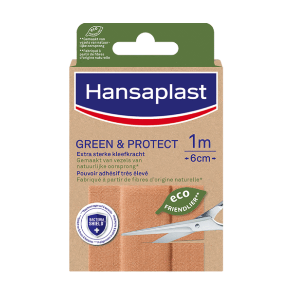 Hansaplast Pleisters Green & Protect - 1mx6cm - 1 Rol