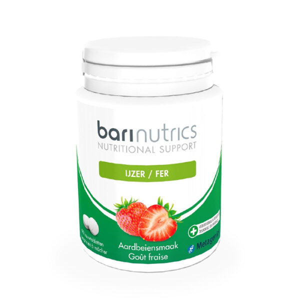 Barinutrics Ijzer Aardbei 90 Kauwtabletten