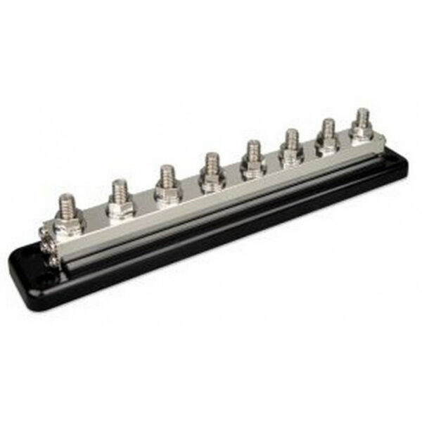 DC verdeelrail 600A - 8 x M10 met ABS kap