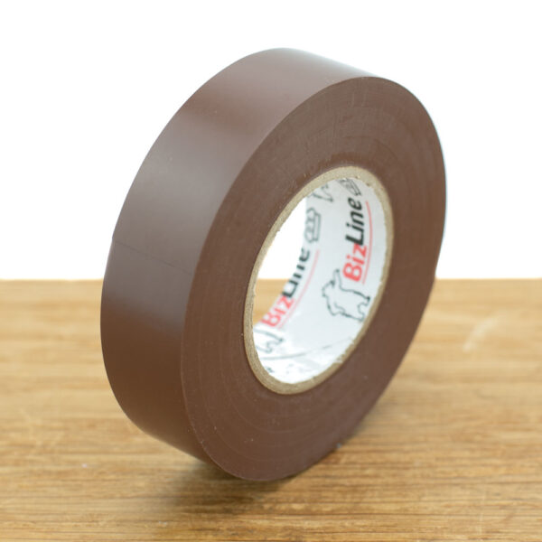 Hoogwaardige vinyltape 19mm x 20m bruin