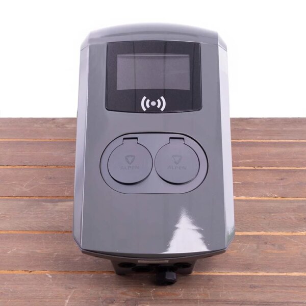Eve Double Pro-line - 3 x 32A - 2 Sockets - RFID - E-Flux - 2 Voedingskabels - Grijs