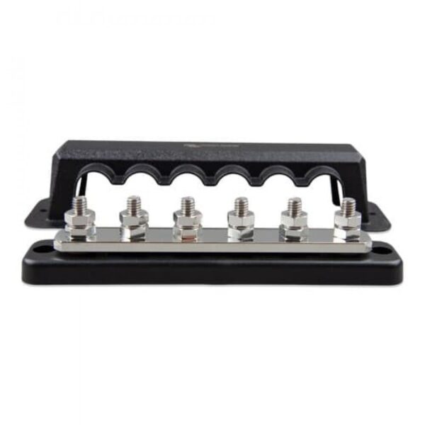 DC verdeelrail 250A - 6 x M8 met kap