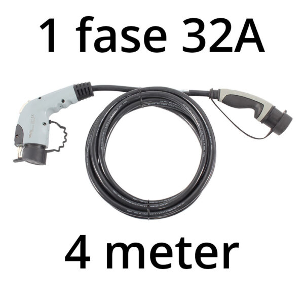 Laadkabel type 1 - 1 fase 32A - 4 meter