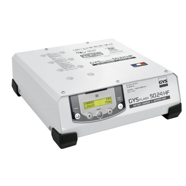 acculader met voeding GYSFLASH 50.24 HF 2.5M