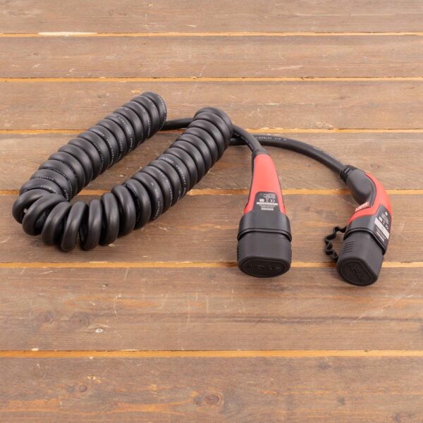 Spiraalkabel type 2 - 3 fase 32A - 6 meter - 2,5 meter