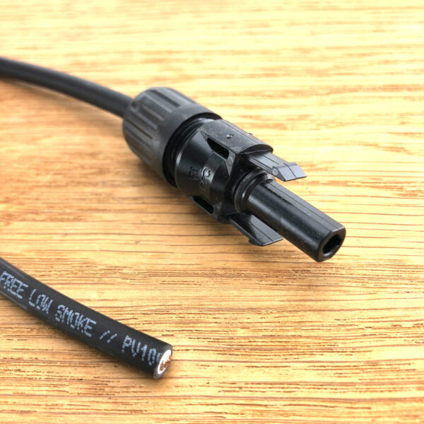 Kabelverloop Zwart 6mm² MC4-Open draadeind Female