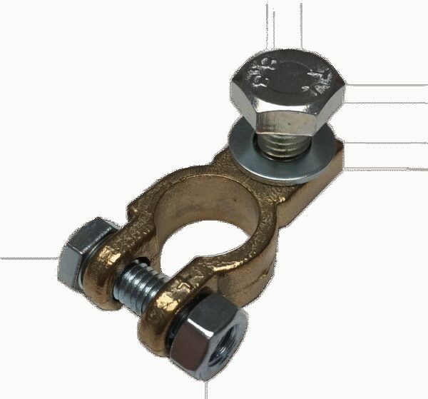 Accupoolklem Plus met M10 schroefdraad en vleugelmoer