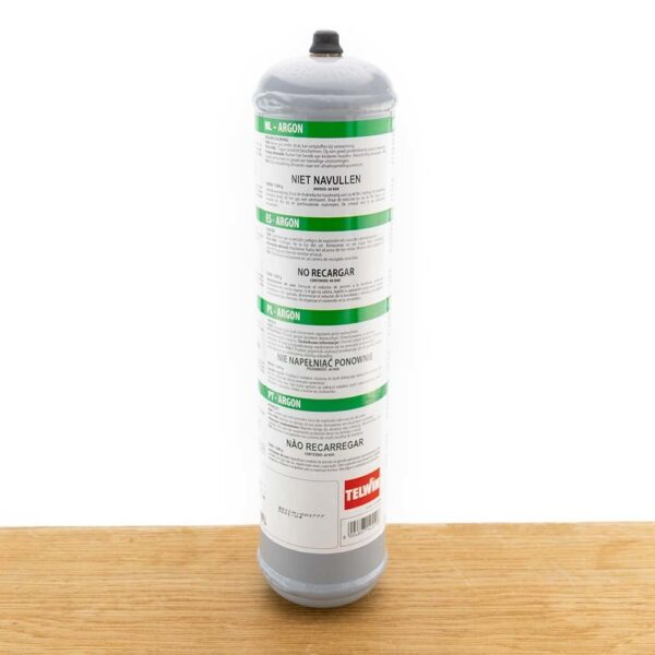 Lasgas Argon - 1 liter wegwerpfles - M10