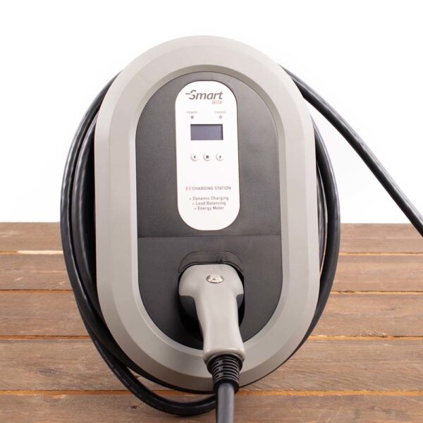 Home Box Smart 32A 3 fase + 5 meter laadkabel type 2 + KWh meter - Tesla button
