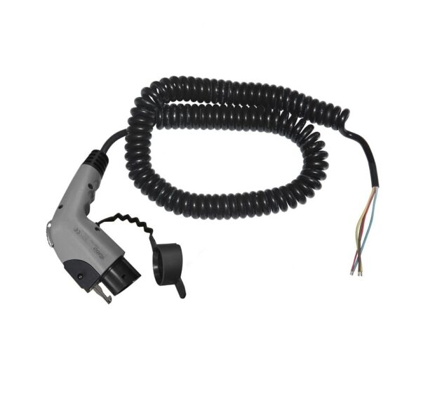 Laadkabel Type 1 naar open einde - 1x16A - 4 meter - Coiled