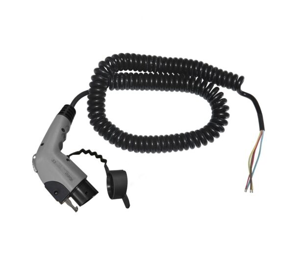 Laadkabel Type 1 naar open einde - 1x32A - 4 meter - Coiled