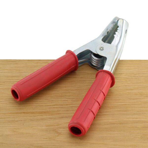 Accuklem rood met gebogen bek (max. 300A)