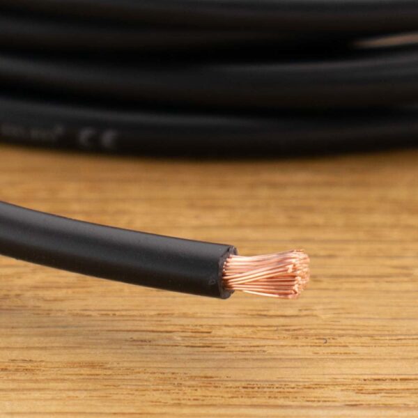 Accukabel zwart 1,5mm² per meter