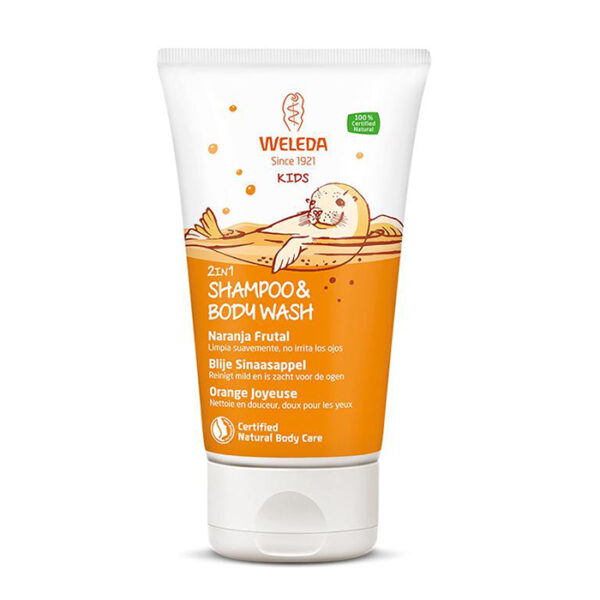 Weleda Kids 2in1 Shampoo & Bodywash Blije Sinaasappel 150ml