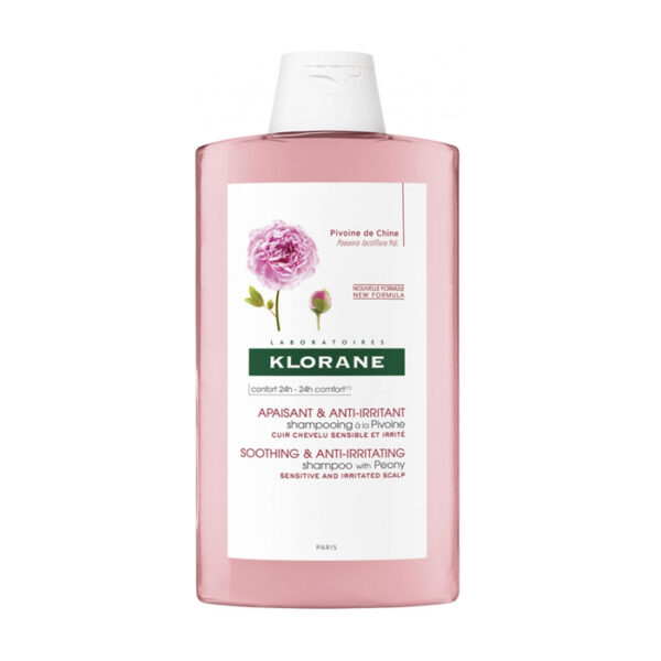 Klorane Shampoo Pioenroos BIO - Gevoelige Hoofdhuid 400ml