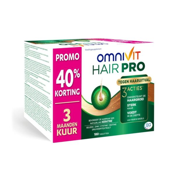 Omnivit Hair Pro 180 Tabletten Promo -40% Korting