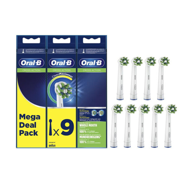 Oral-B EB50 Crossaction Opzetborstels Promopack 9 Stuks