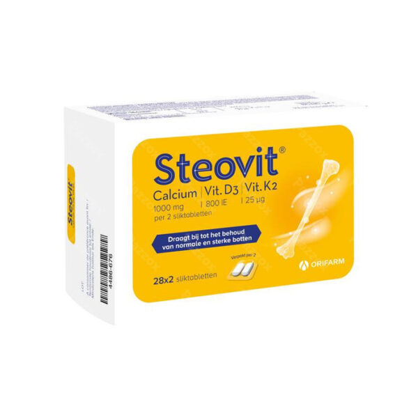 Steovit Calcium/Vitd3/Vit K2 - 1000mg/800IE - 28x2 Tabletten
