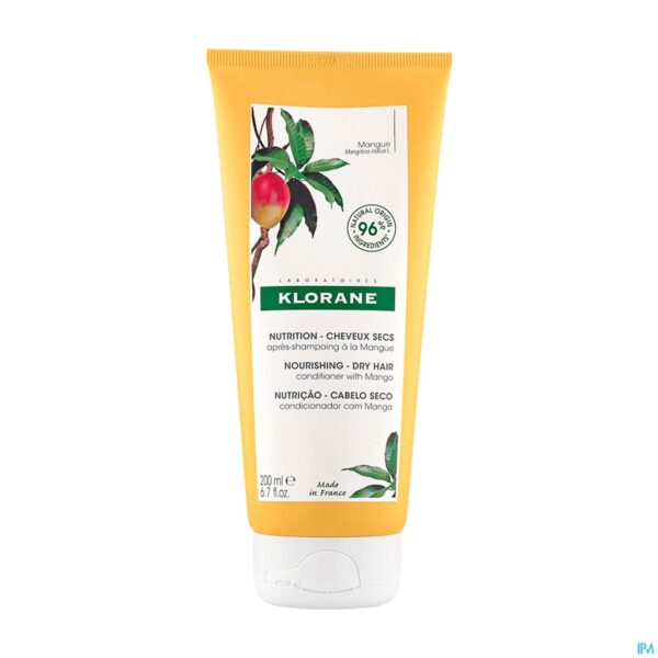 Klorane  Mango Voedende Conditioner, Voedt & geeft glans, Droog haar 200ml