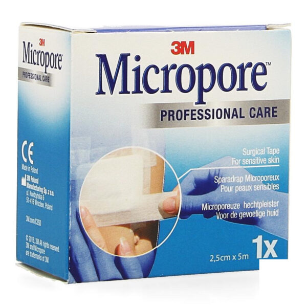 Micropore 2,5cm x 5m 1 Stuk