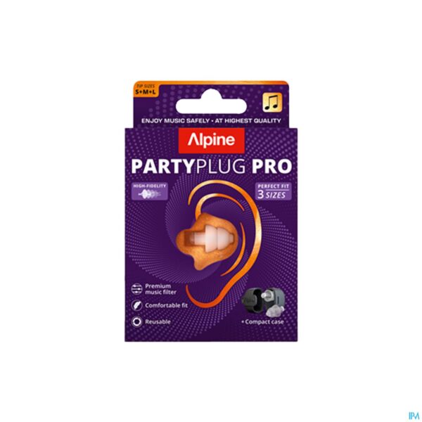 Alpine Partyplug Pro Transparant - Drie Maten
