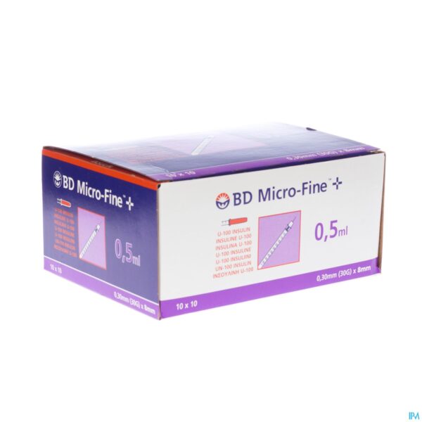 BD Microfine+ Insulinespuit Demi 0,3ml 30g 8mm 10 Stuks