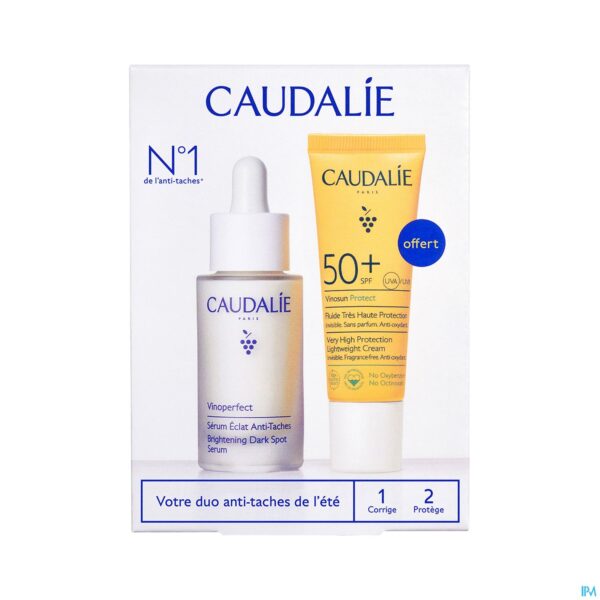Caudalie Vinoperfect Voordeelset Anti-Vlekken Serum 30ml + Vinosun Protect SPF50+ Fluide 20ml