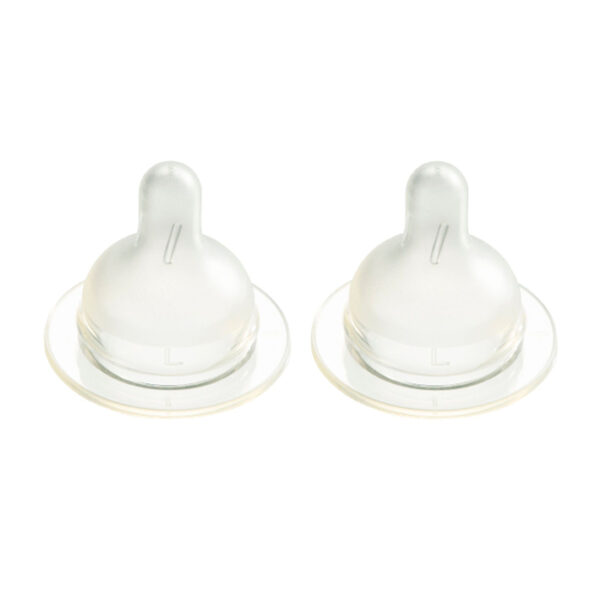 Difrax Flessenspeen Natural Breed 3M+ - Large 2 Stuks