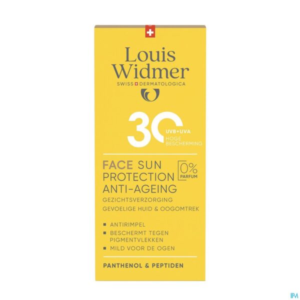 Louis Widmer Sun Protection Gezicht SPF30 Zonder Parfum 50ml