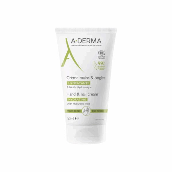 A-Derma Essentiële Verzorgingen Hydraterende Hand- en nagel crème, Hyaluronzuur 50ml