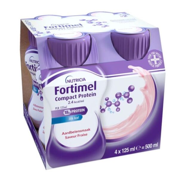 Fortimel Compact Protein 2.4kcal Aardbei - 4x125ml