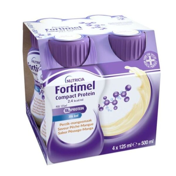 Fortimel Compact Protein 2.4kcal Perzik & Mango - 4x125ml
