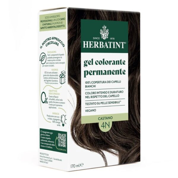 Herbatint Permanente Haarkleuring 4N Kastanje - 170ml