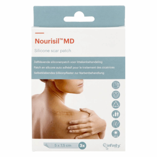 Nourisil Zelfklevende Siliconeverband Littekenbehandeling 5x7,5cm - 3 Stuks