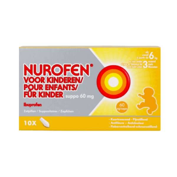 Nurofen Kind +3M 60mg - 10 Zetpillen