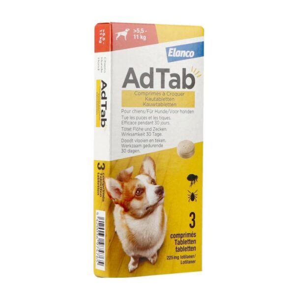 Adtab 225mg Hond >5,5kg-11kg - 3 Kauwtabletten
