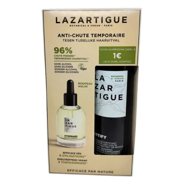 Lazartigue Tijdelijke Haaruitval Stronger Serum - 50ml + Fortify Shampoo 250ml aan €1