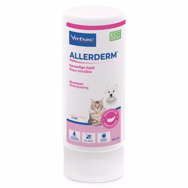 Virbac Allerderm Shampoo Gevoelige Huid Hond en Kat - 250ml