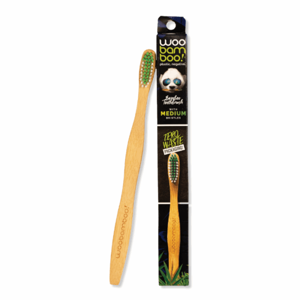 Woobamboo Bio-Afbreekbare Tandenborstel Volwassenen - Medium - 1 Stuk