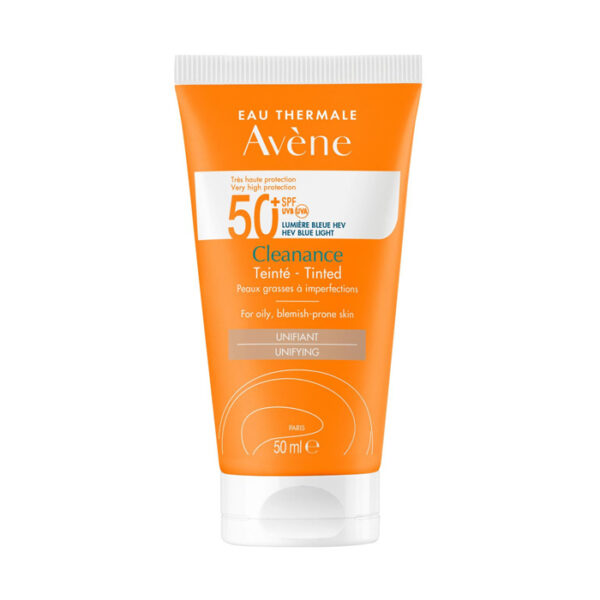 Avène Cleanance Getinte Zonnecrème SPF50+ - Vette Huid - 50ml