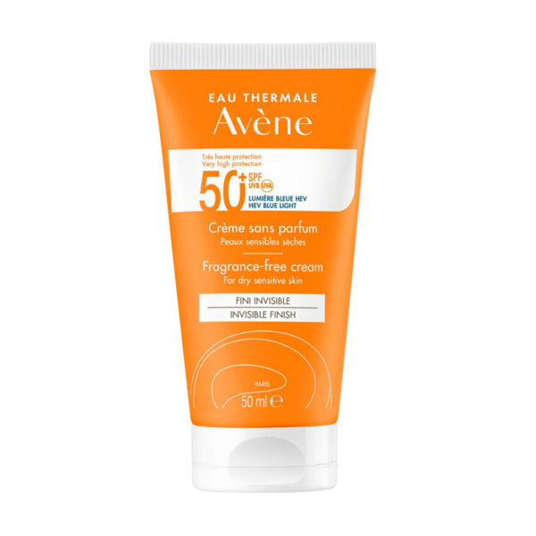 Avène Zon SPF 50+ Crème zonder parfum Zeer hoge zonnebescherming, Gevoelige huid 50ml