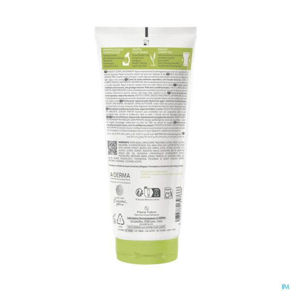 A-Derma Exomega Control Herstellende Emolliërende Nachtcrème 200 ml