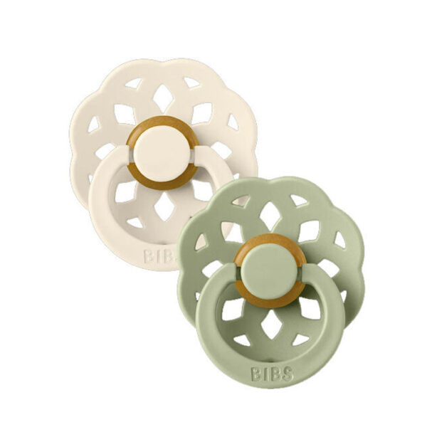 Bibs Boheme Fopspeen Duo Sage/Ivory 6+M - 2 Stuks