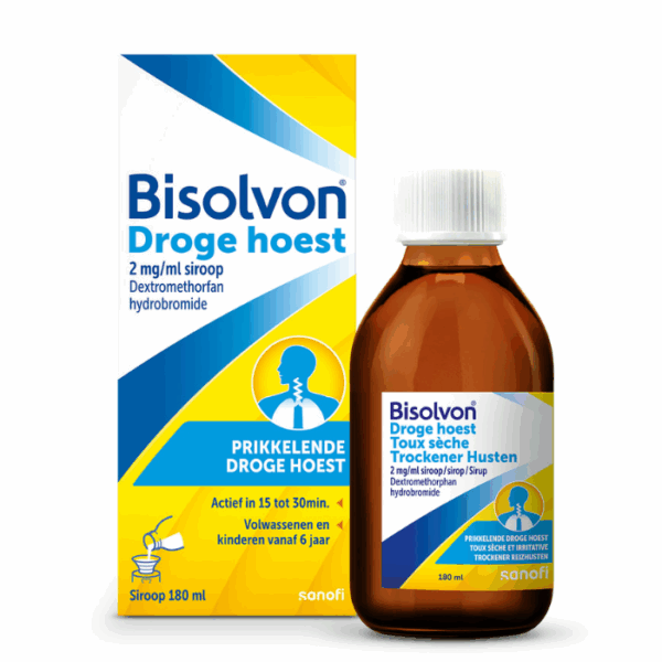 Bisolvon Droge Hoest Siroop 2mg/ml - 180ml