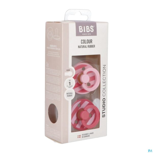 Bibs Fopspeen Studio 2 Stuks - Block Baby Pink 0-6M
