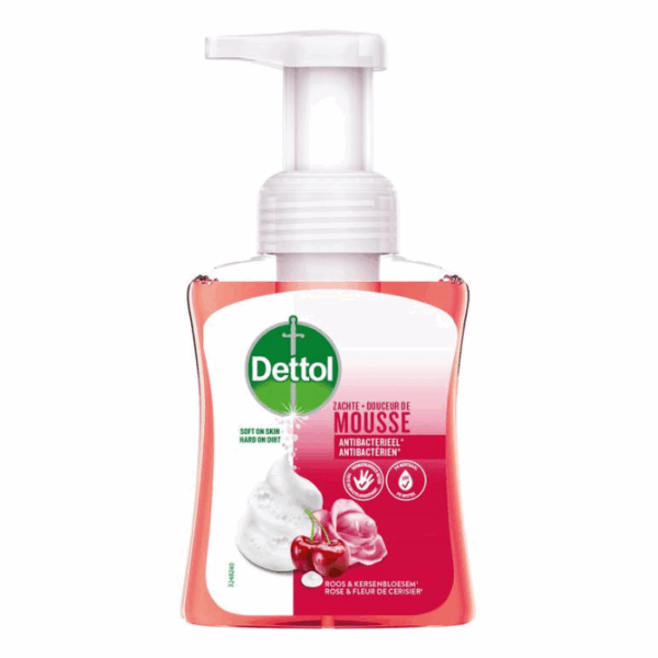 Dettol Zachte Mousse Roos & Kersenbloem - 250ml
