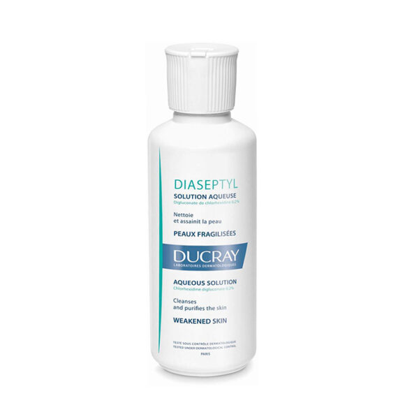 Ducray Diaseptyl Oplossing, Geïrriteerde huid, Reinigt en zuivert 125ml