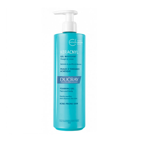 Ducray Keracnyl Schuimende Reinigende Gel, Vette huid met neiging tot acné 400ml
